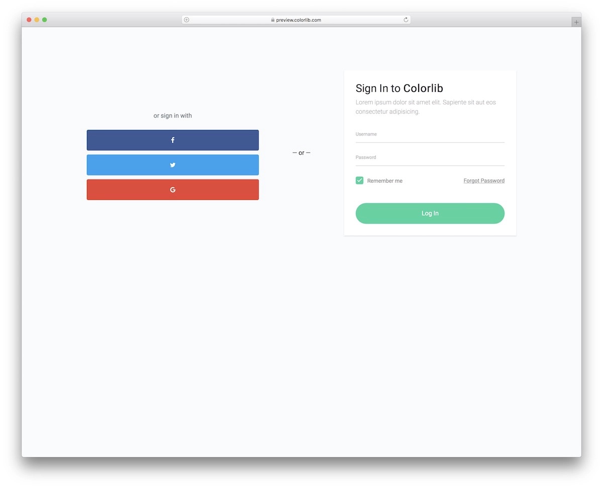 colorlib login form 10