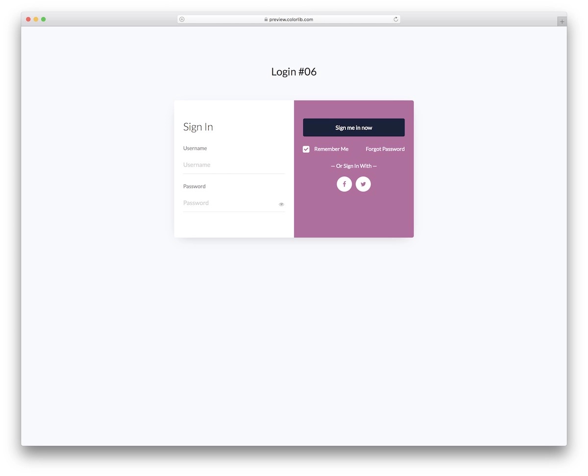 colorlib login form 16