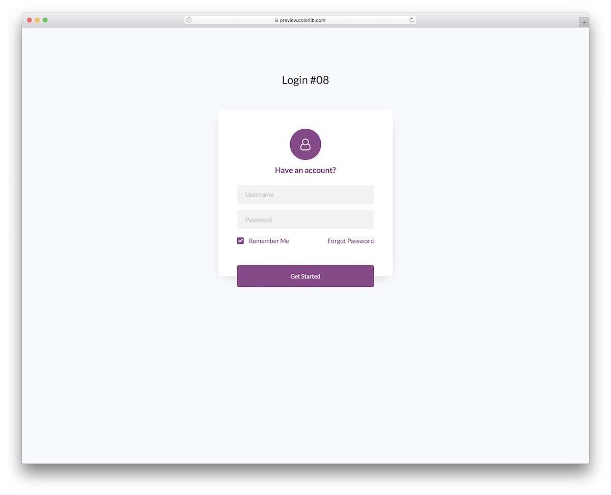 colorlib login form 18